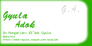 gyula adok business card